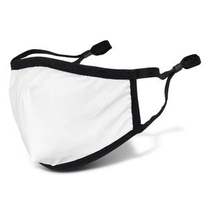 White Full Colour Reusable Face Mask Premium