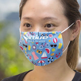 White Reusable Face Mask Full Colour